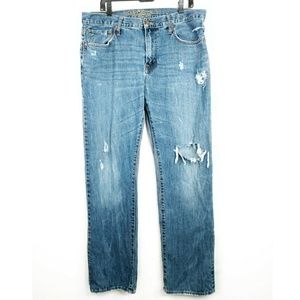 American Eagle Distressed Relaxed Straight Jeans